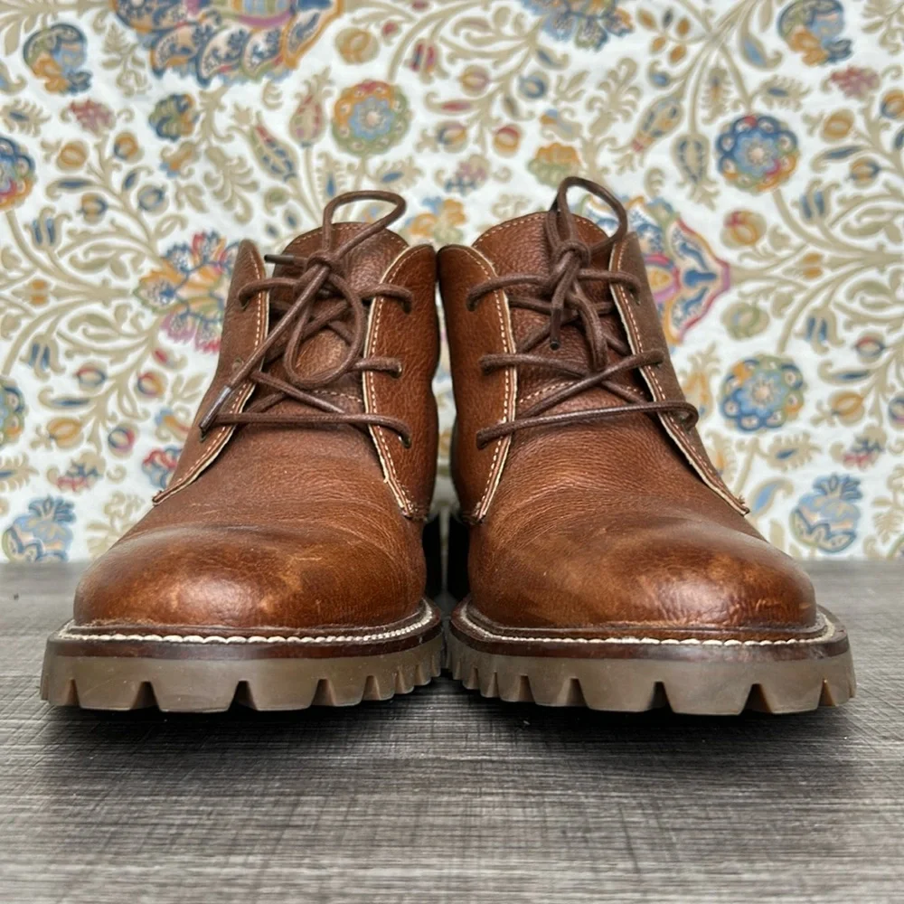 Banana‎ Republic Roderick Ortholite Leather Shearling-Lined Chukka Boots Brown 8
